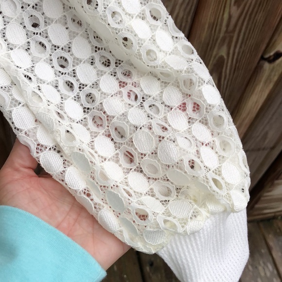 NWT! - MIHOLL Long Sleeve Lace Balloon Sleeve Top Blouse - Picture 7 of 8